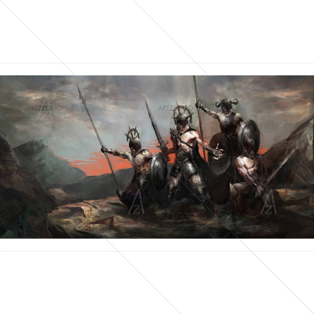 General Leading His Army In War D3 — custom-size art design 5003598