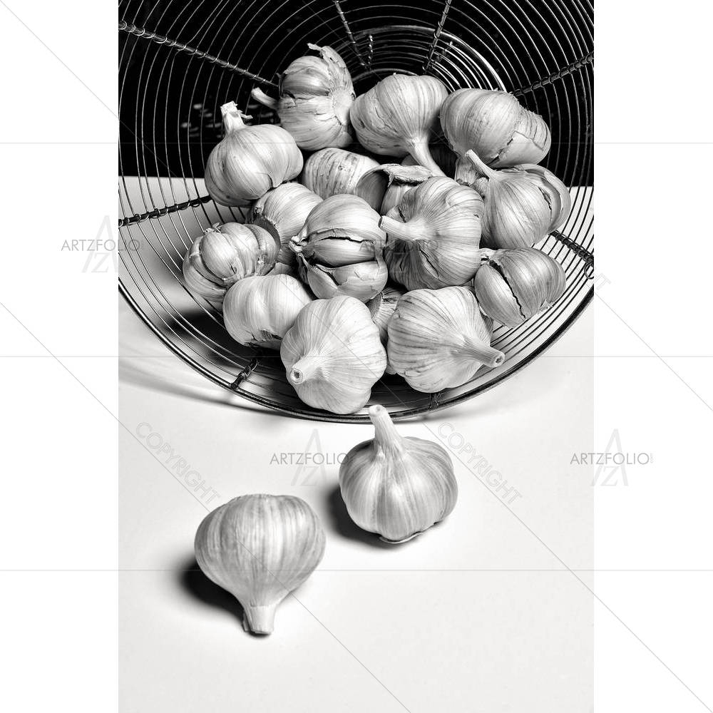 Black & White Garlic — White A custom art by ArtzFolio
