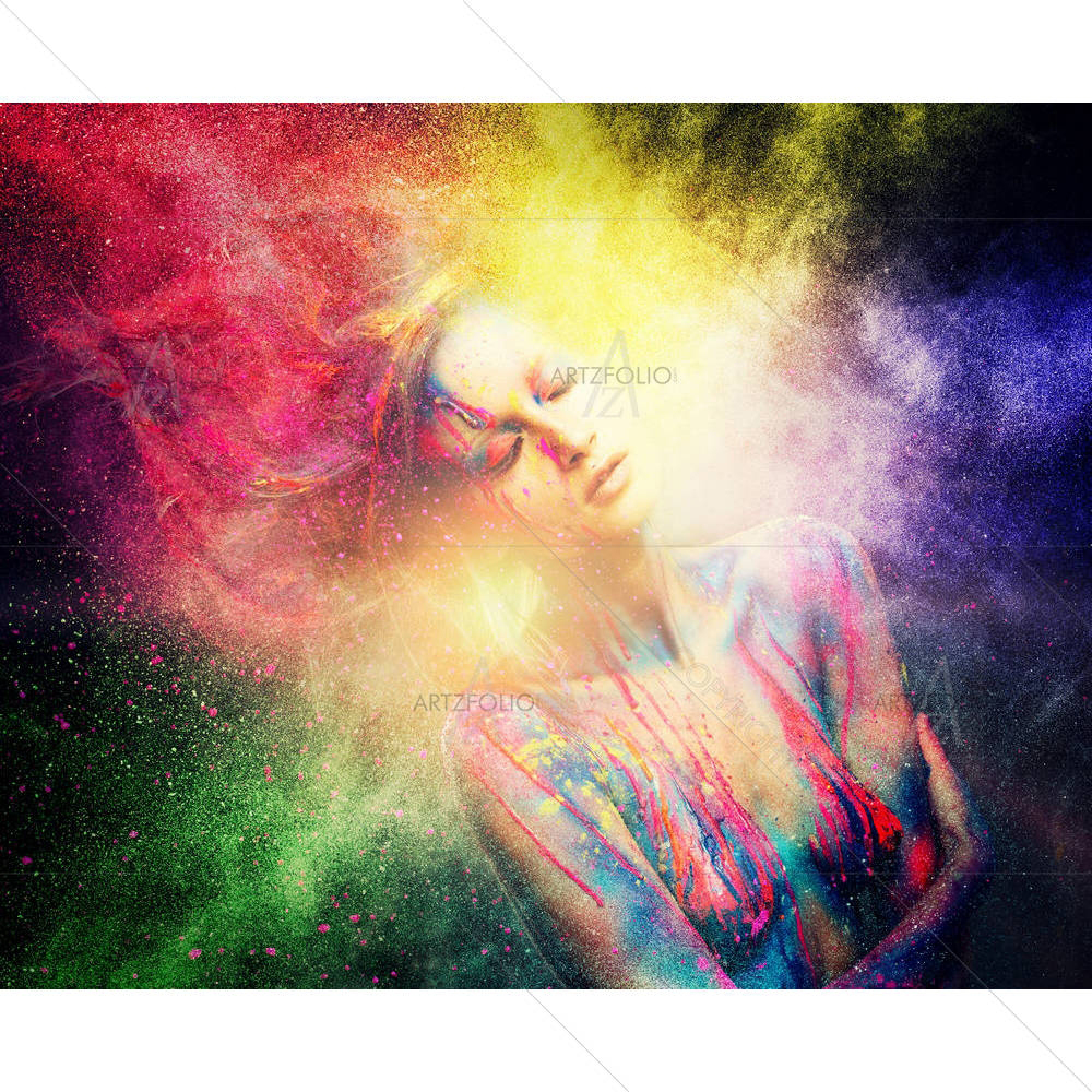 Woman With Creative Body Art — custom-size art design 5003620