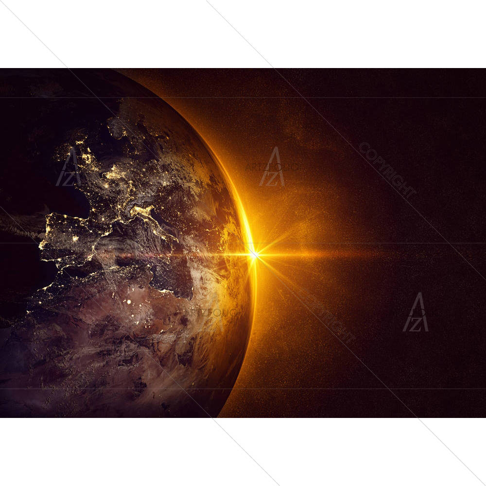Sunrise & Earth — Devotional custom art by ArtzFolio