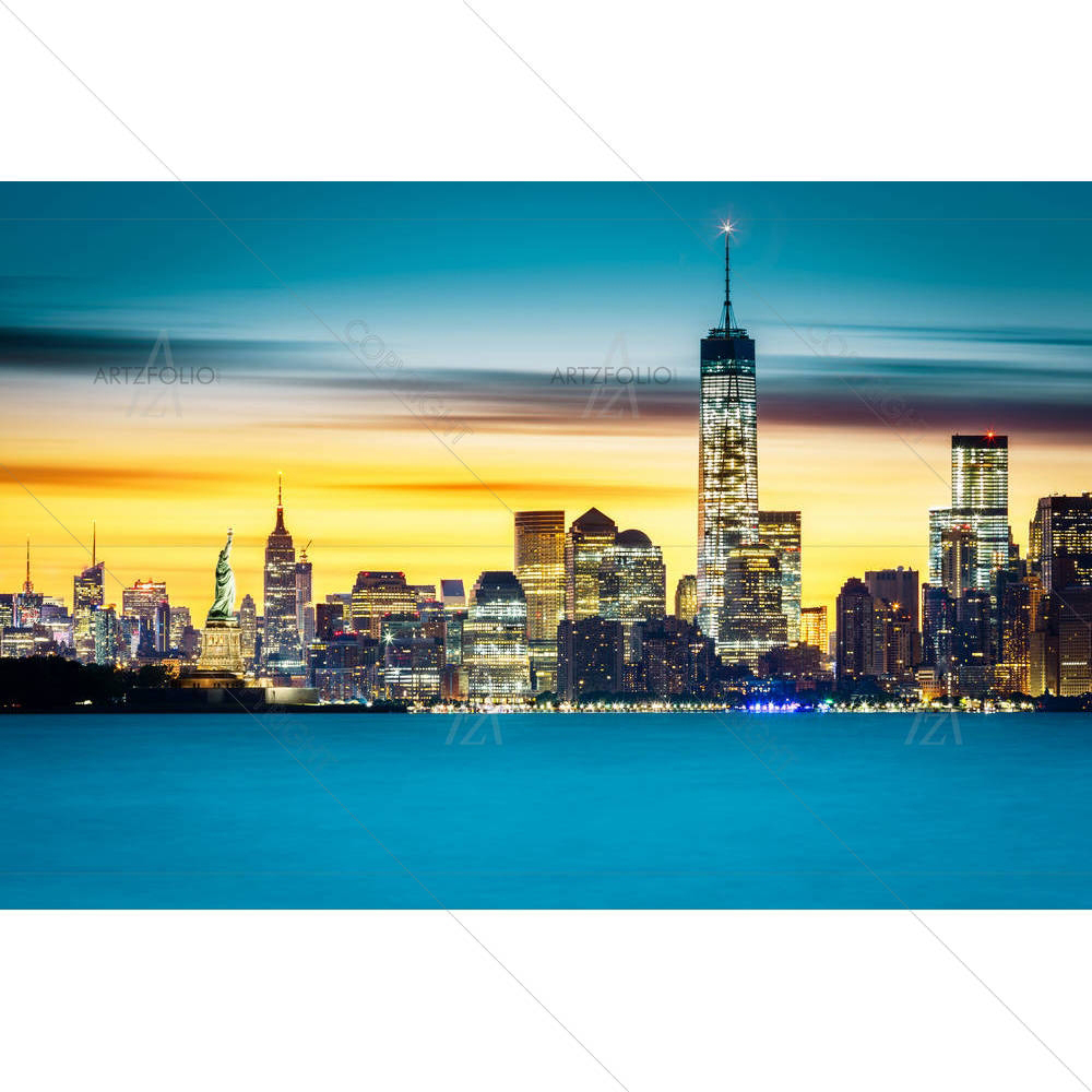 Sunrise Over New York City, USA — custom-size art design 5003628