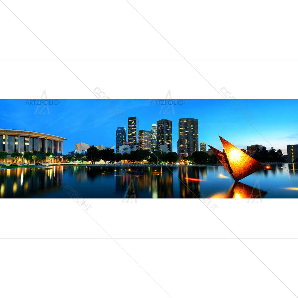 Los Angeles Downtown At Night, USA — custom-size art design 5003629