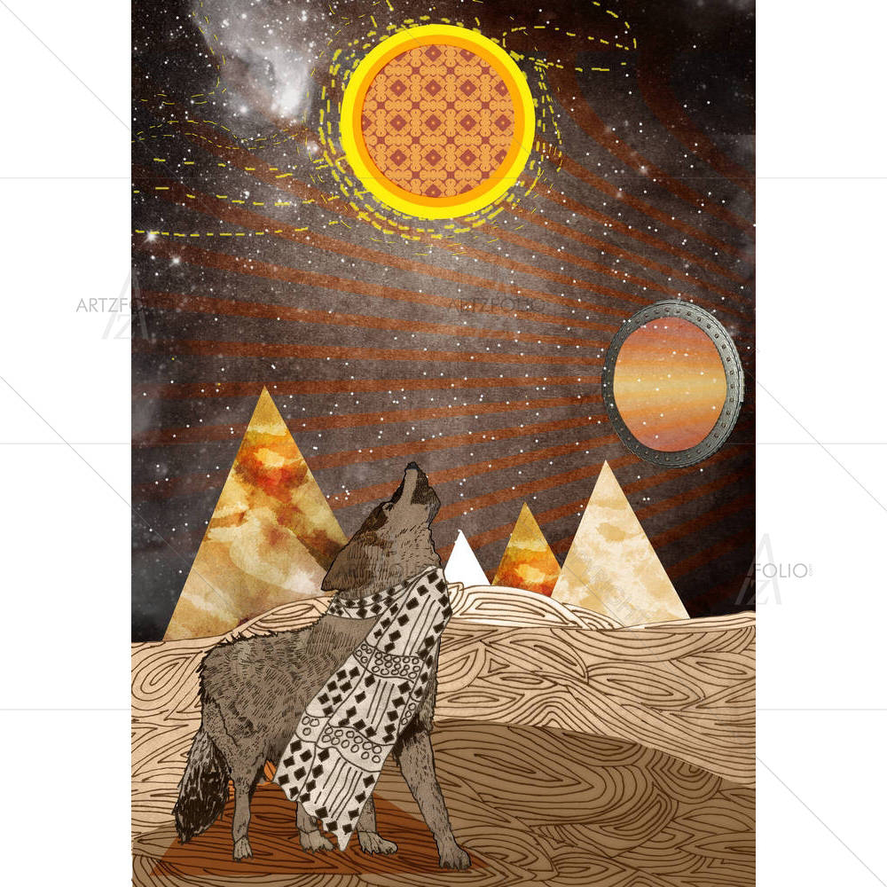 Howling Wolf — custom-size art design 5003630