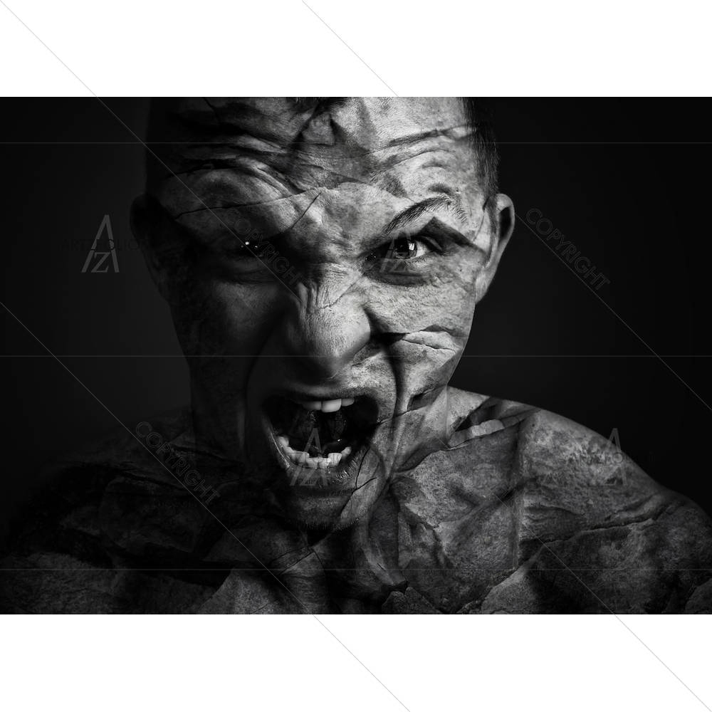 Man With Angry Expression — custom-size art design 5003635