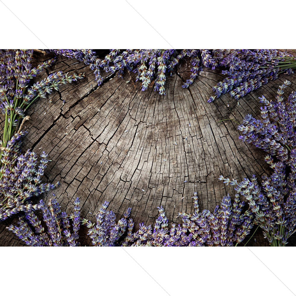 Lavender Flower Bunch On Wood D2 — custom-size art design 5003640