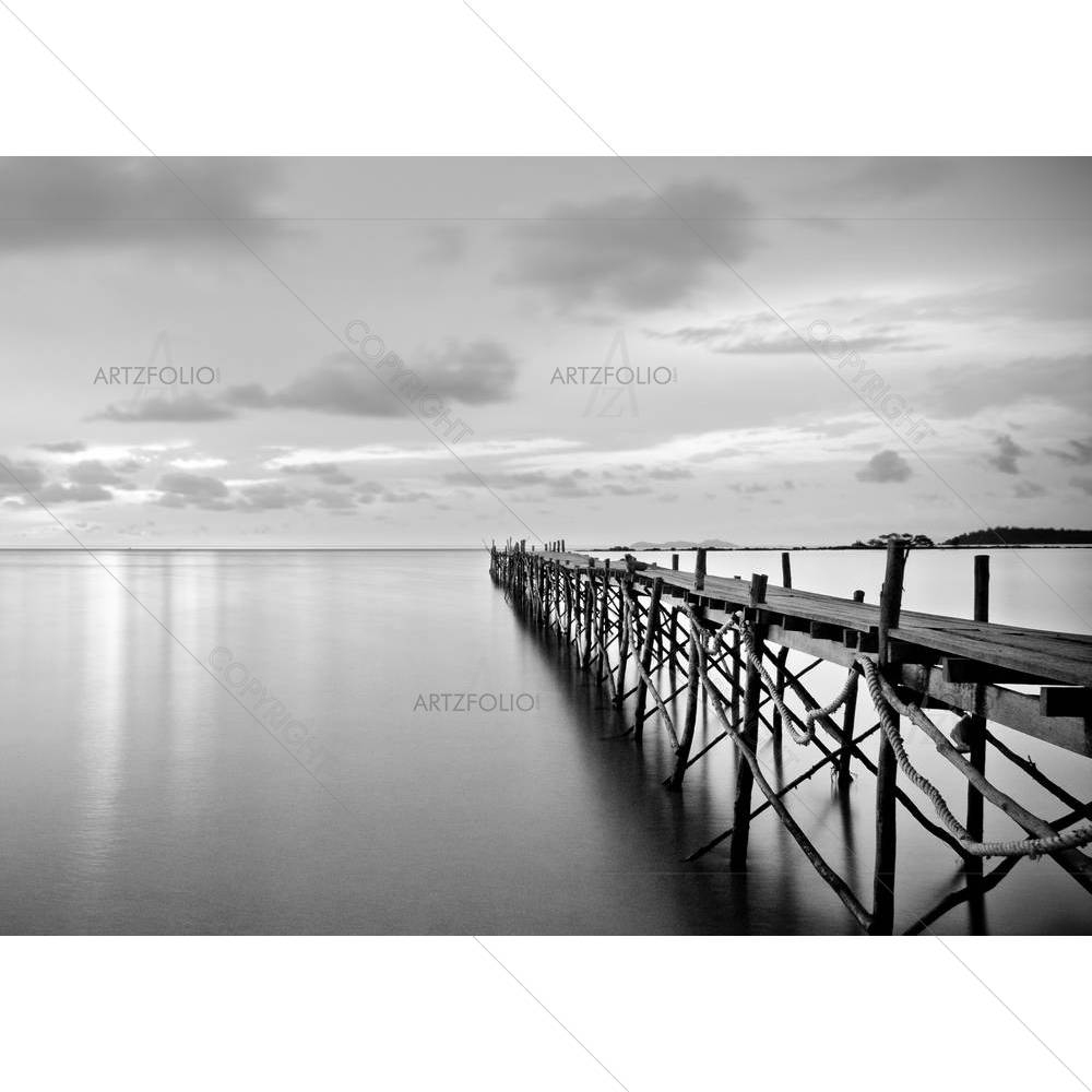 Beach Wooden Pier — Landscapes custom art by ArtzFolio