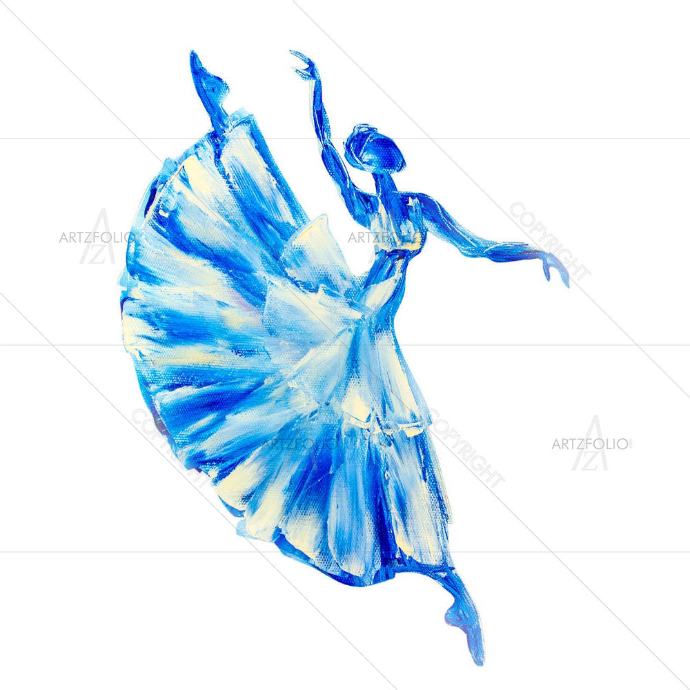 Blue Ballerina — custom-size art design 5003654