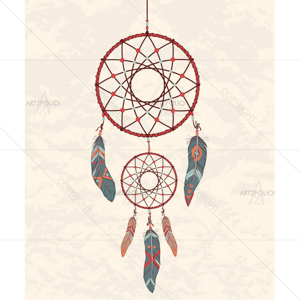 Colorful Dream Catcher — Abstract custom art by ArtzFolio
