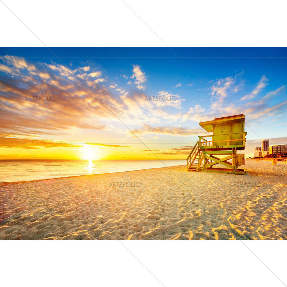 Miami South Beach Sunrise, USA — Devotional custom art by ArtzFolio