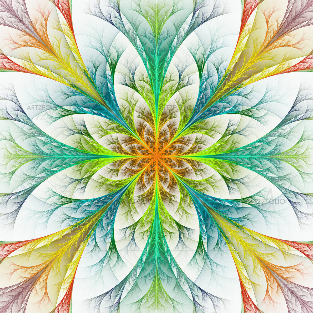 Multicolor Fractal Art — Botanical custom art by ArtzFolio