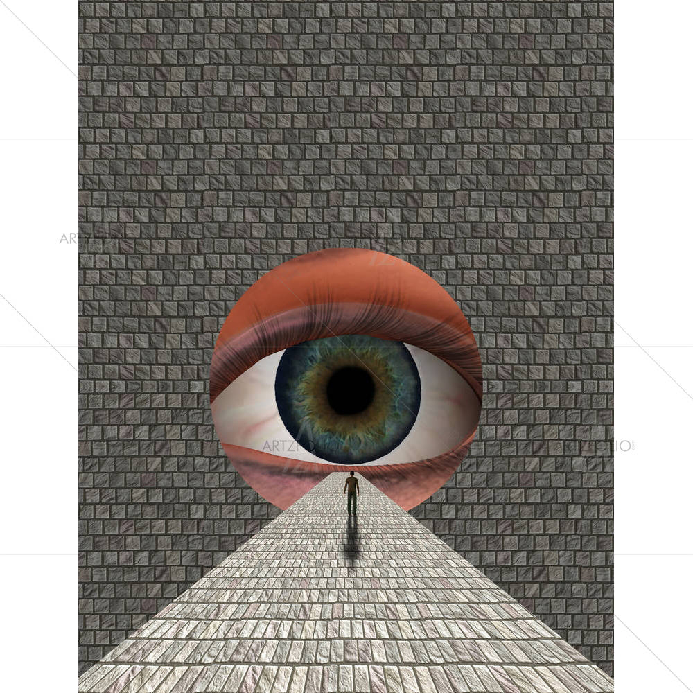 Large Eye & Man — custom-size art design 5003687