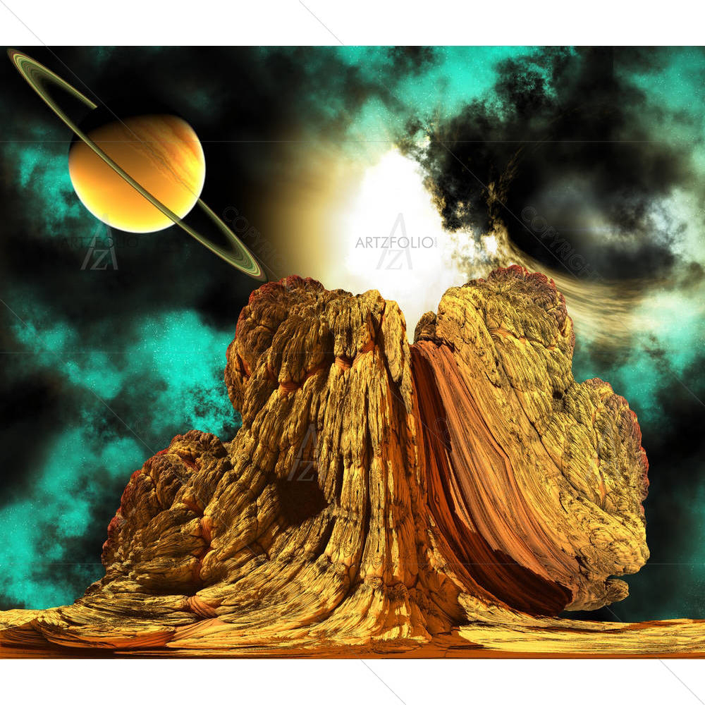 Alien Rock & A Planet — Astrology custom art by ArtzFolio