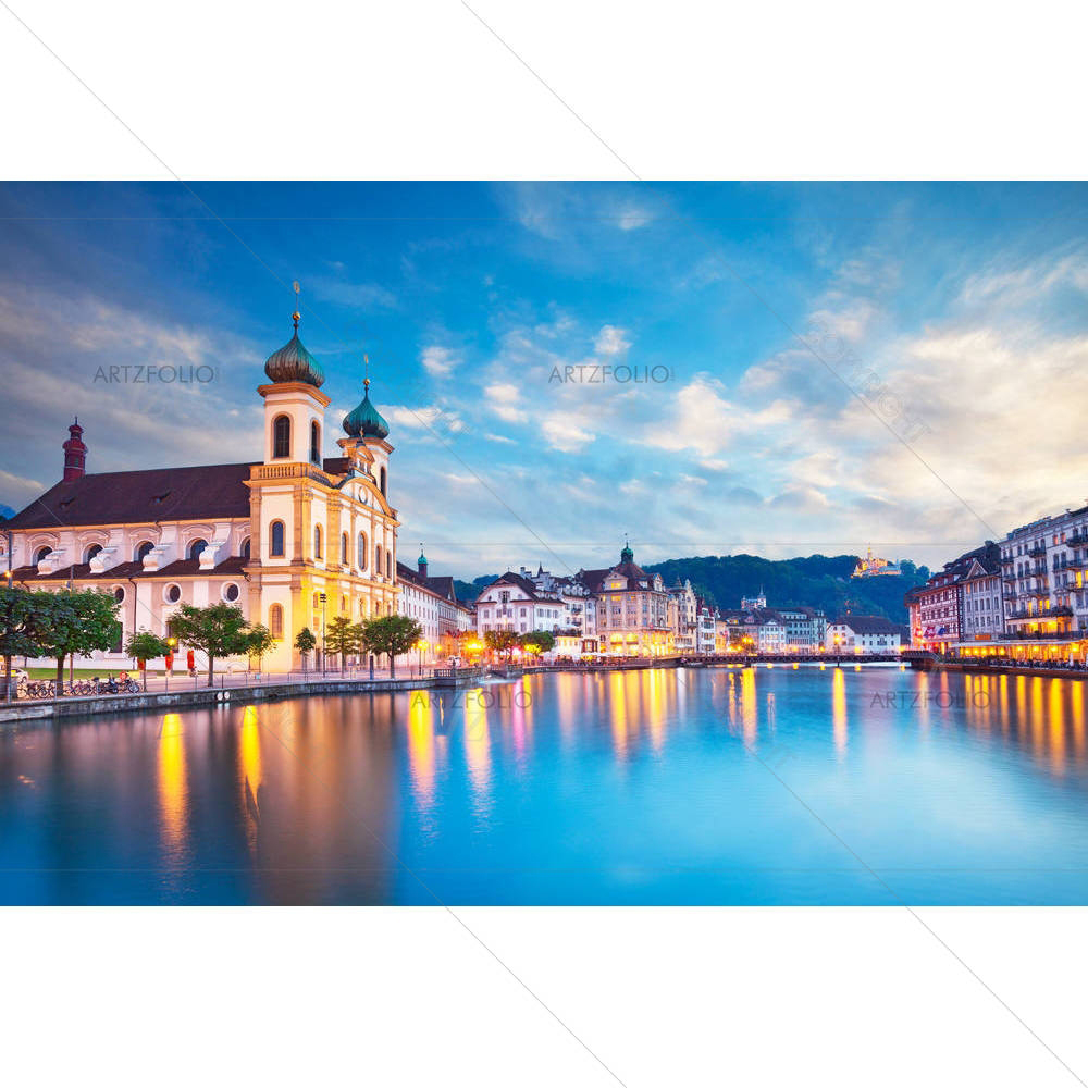 Cityscape Of Lucerne, Switzerland — custom-size art design 5003695