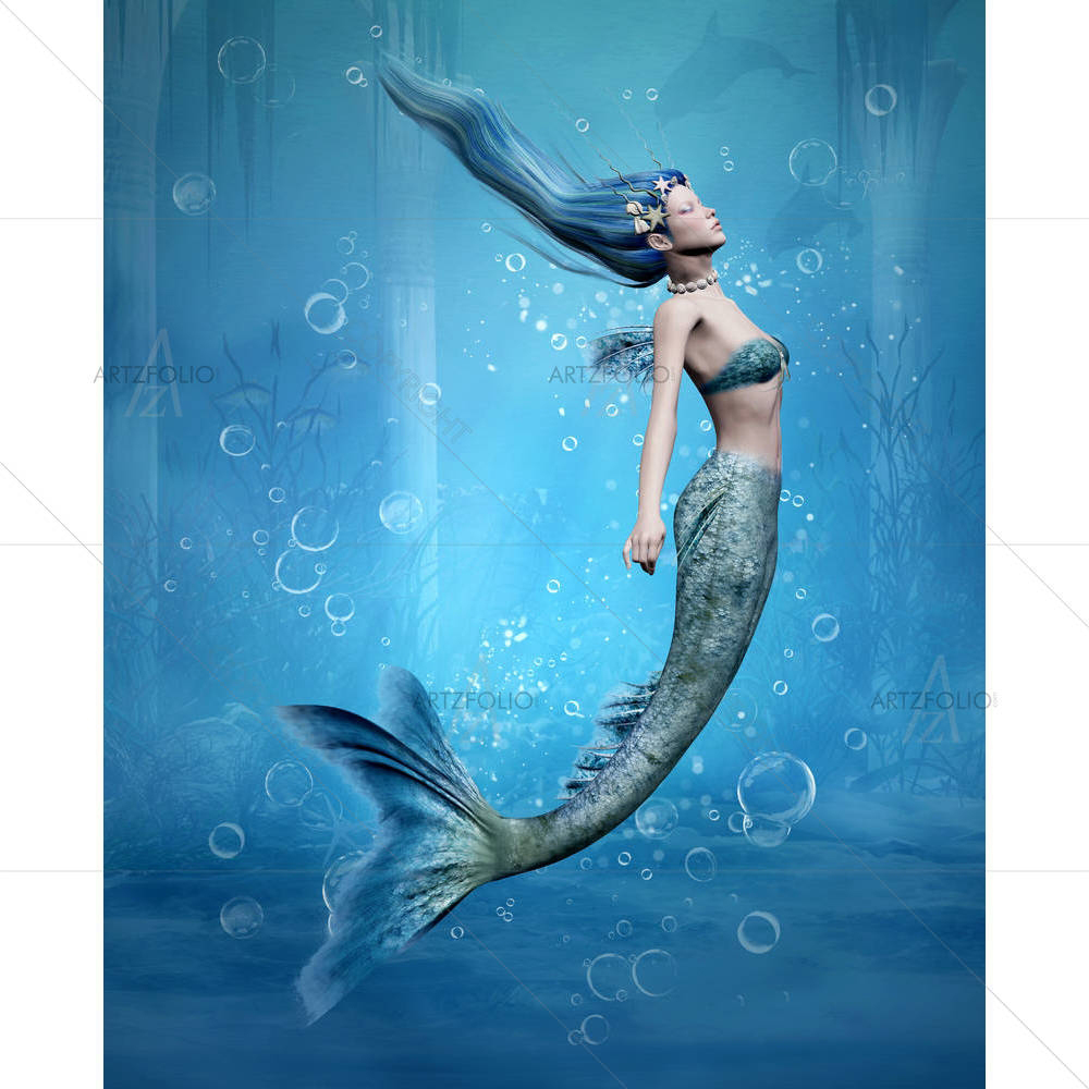 Mermaid 3D — custom-size art design 5003714