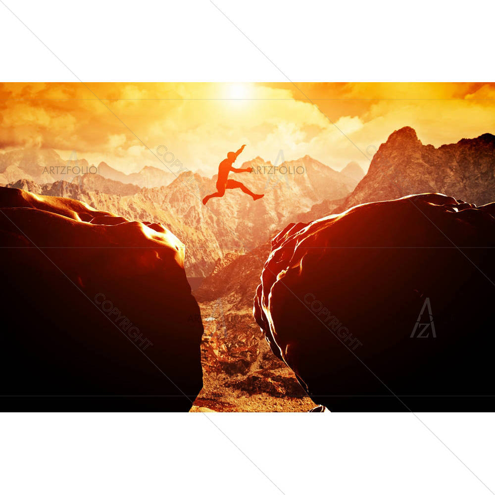 Two Rocky Mountains — Mountains custom art by ArtzFolio
