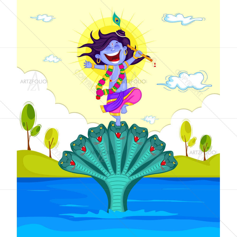 Krishna Janmashtami — custom-size art design 5003729
