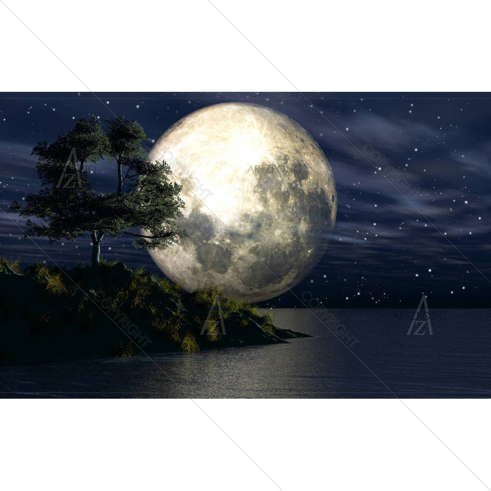 Island In Sea — Abstract custom art by ArtzFolio