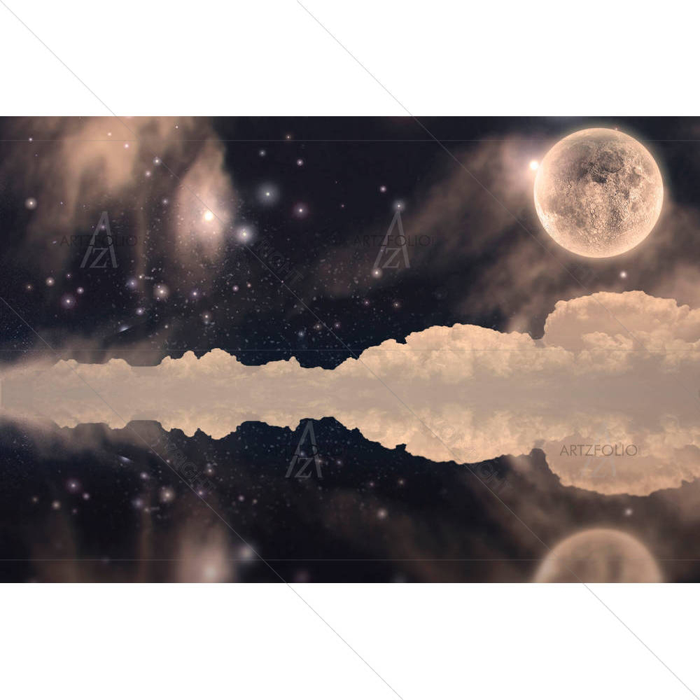 Fanastic Moon Landscape — Astronomy custom art by ArtzFolio