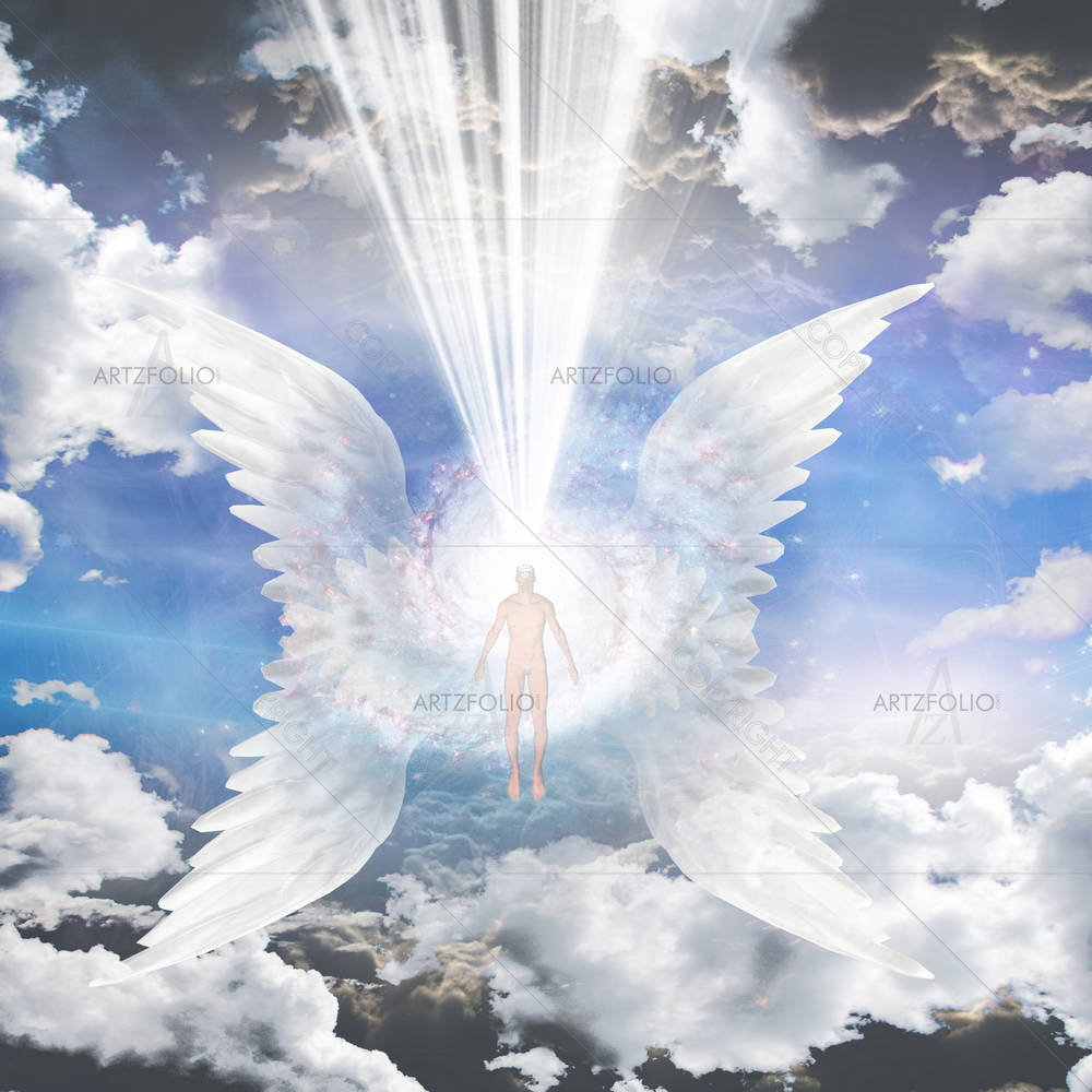Angel Composed Of Galaxy — custom-size art design 5003768