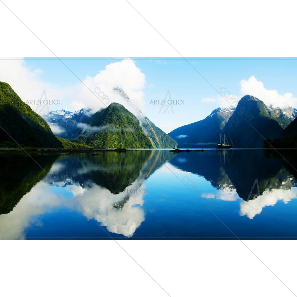 Milford Sound, Fiordland, New Zealand — custom-size art design 5003781