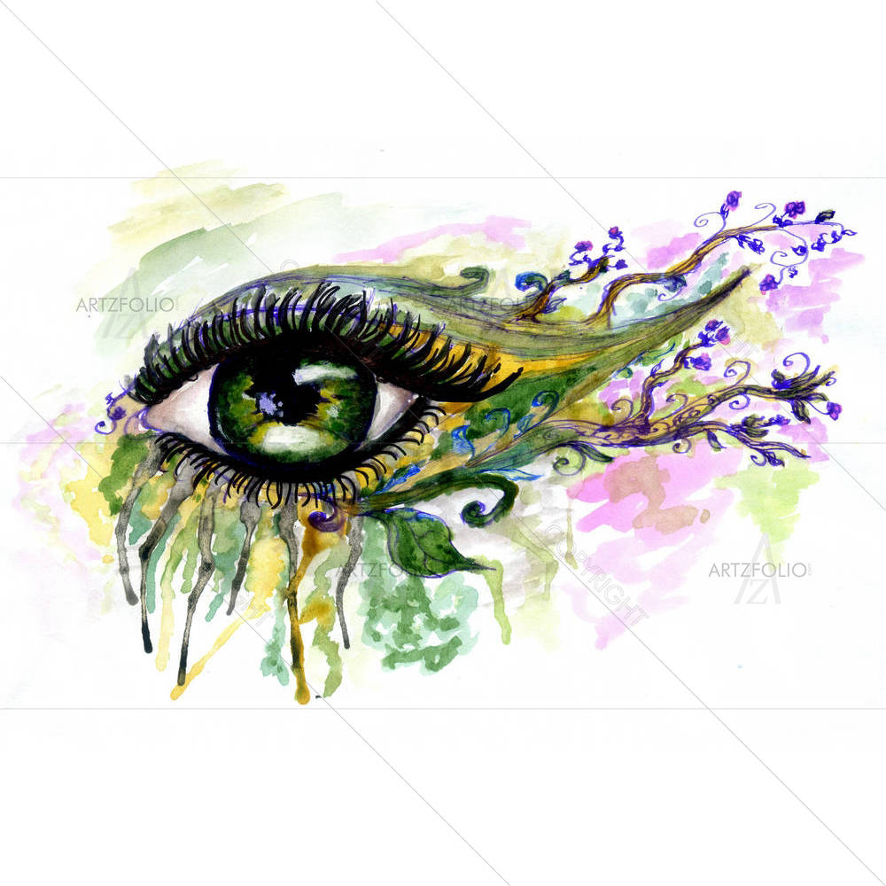 Abstractive Eye Splashing D1 — Abstract custom art by ArtzFolio