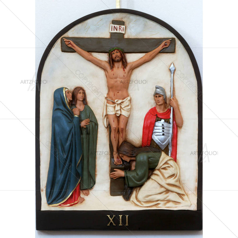 12th Station Of Cross Jesus Dies On Cross — custom-size art design 5003792