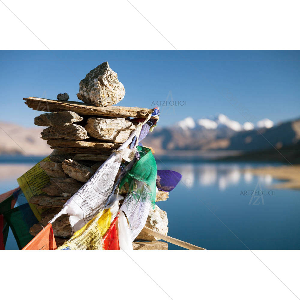 Tso Moriri Lake in Ladakh, Jammu & Kashmir, India — Devotional custom art by ArtzFolio