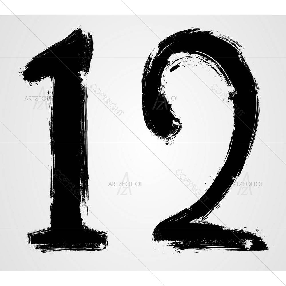 Grunge Numbers — custom-size art design 5003822