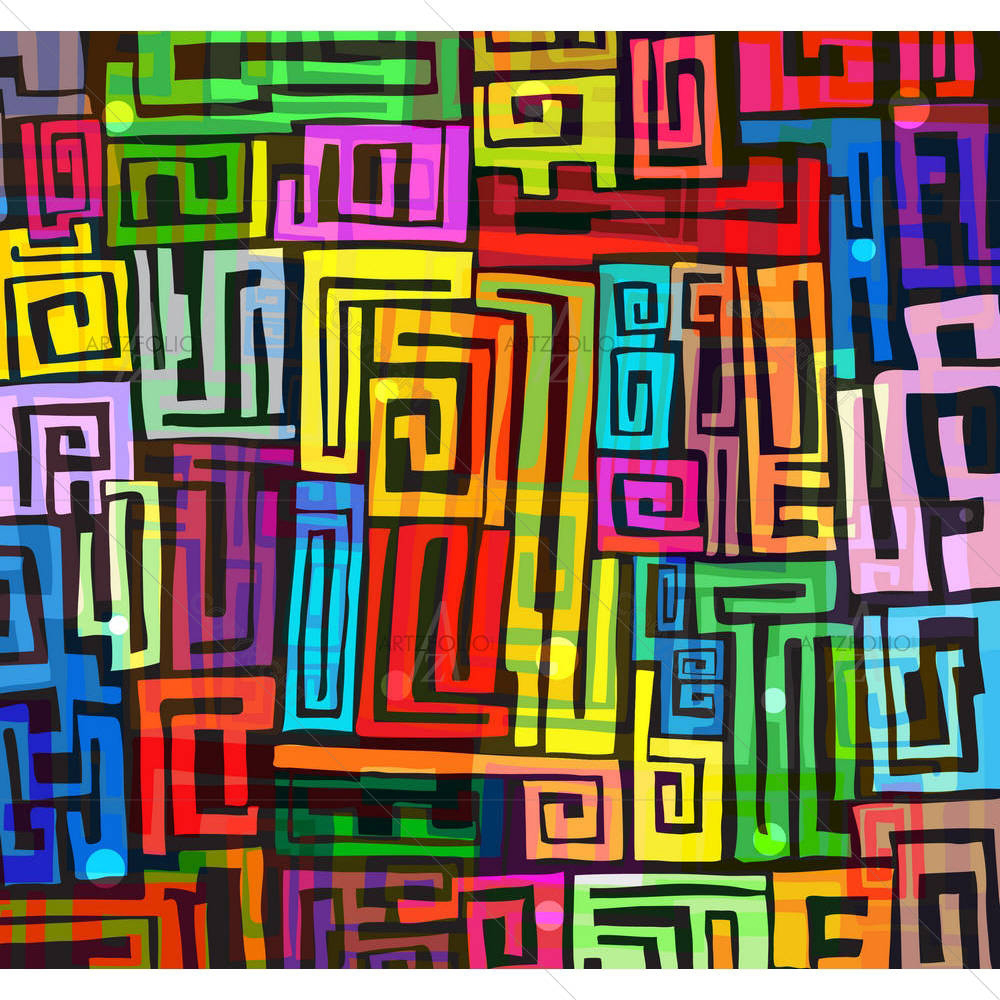 Abstract Colorful Pattern D1 — custom-size art design 5003824