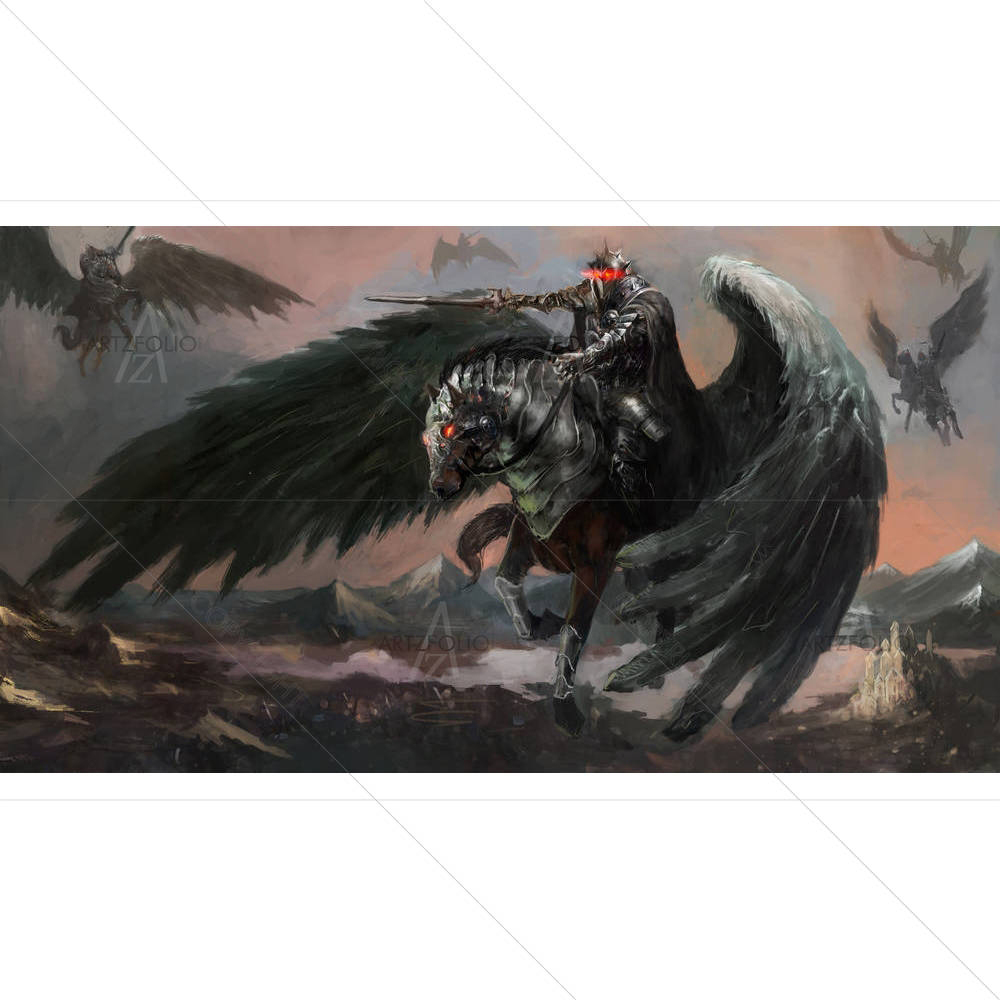 Pegasus King — Ancient custom art by ArtzFolio