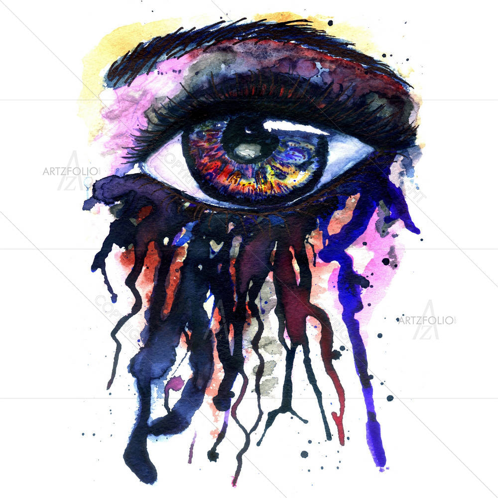 Abstractive Eye Splashing D3 — custom-size art design 5003835