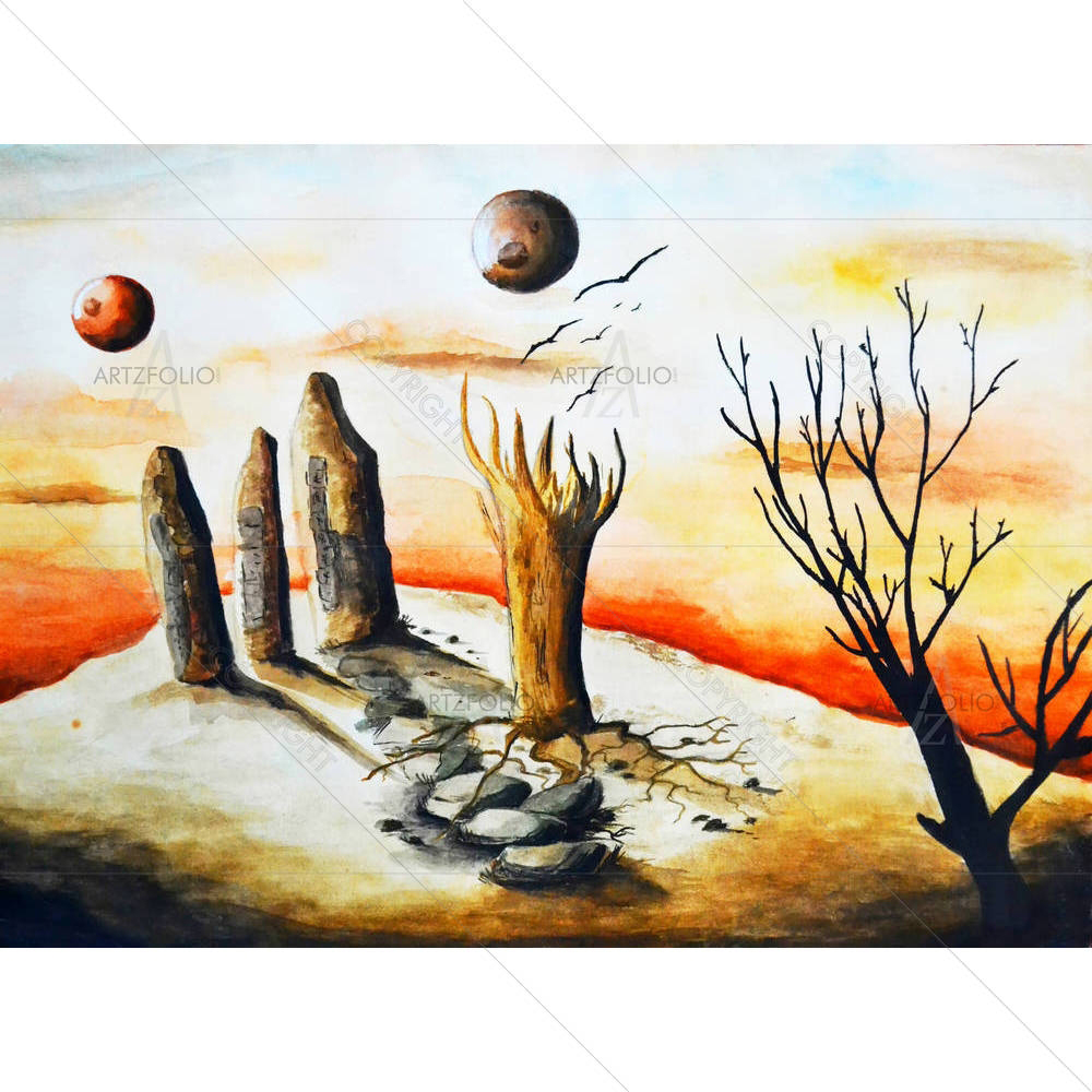 Fantastic Fictional Planet — custom-size art design 5003857