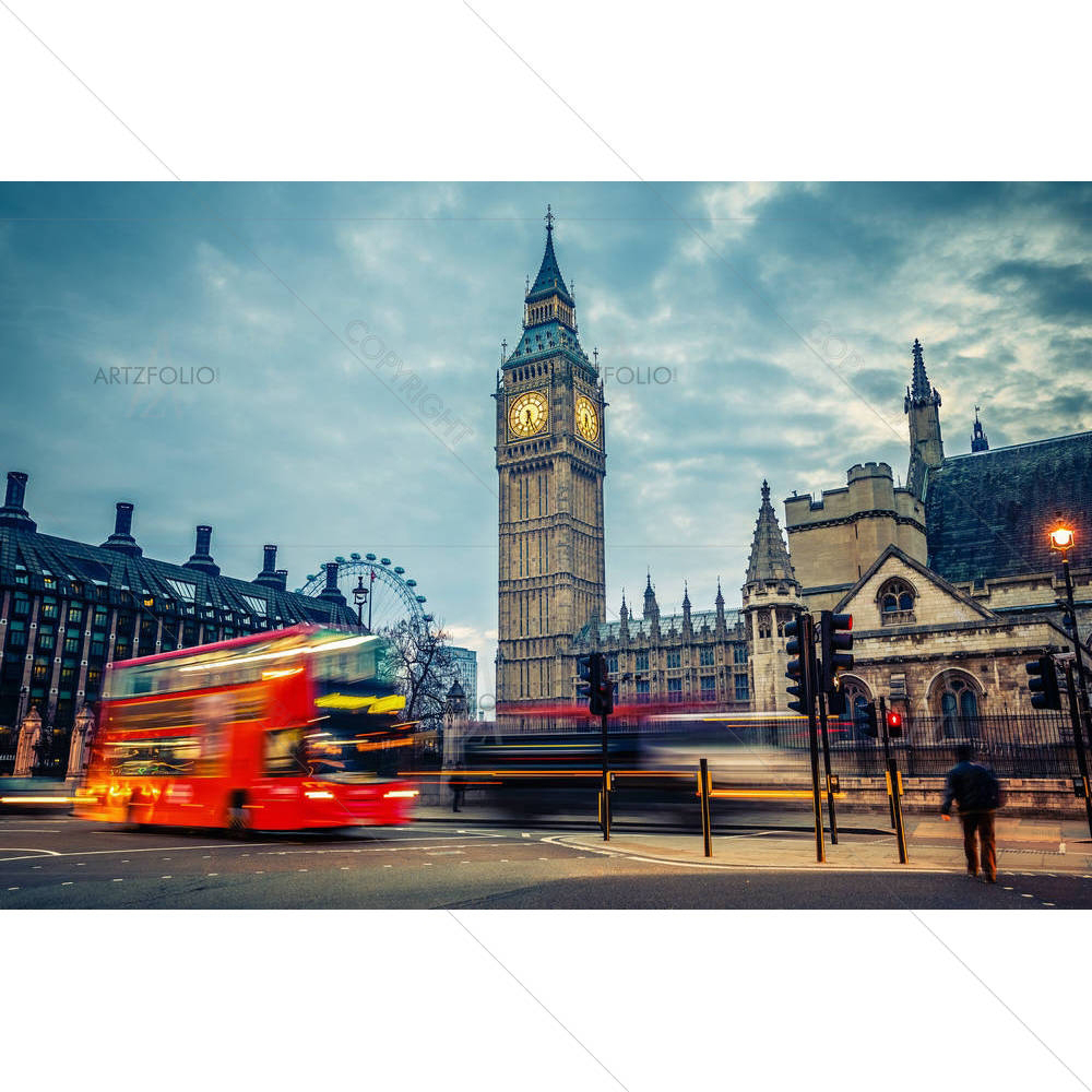 London At Early Morning, England, UK — custom-size art design 5003859