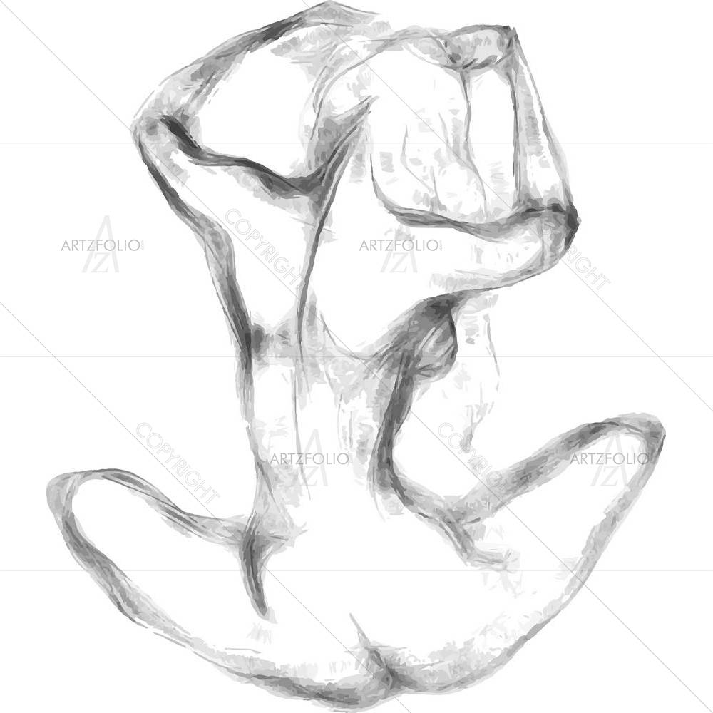 Sitting Woman D2 — custom-size art design 5003870