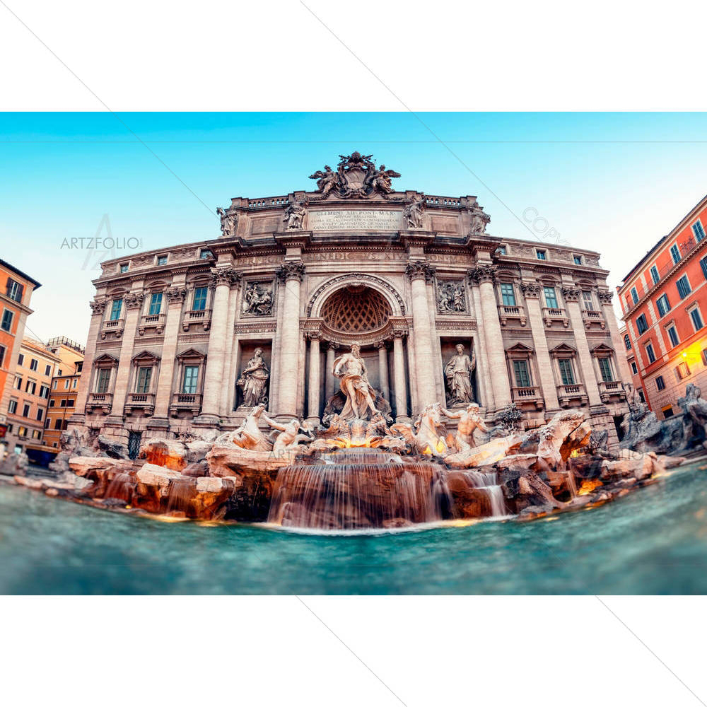 Trevi Fountain Rome, Italy D1 — custom-size art design 5003872