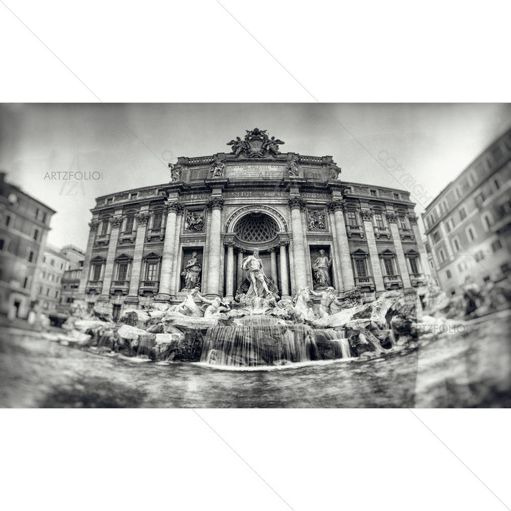 Trevi Fountain Rome, Italy D2 — Fluid marble custom art by ArtzFolio