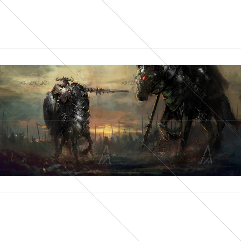 General Leading His Army In War D5 — custom-size art design 5003874