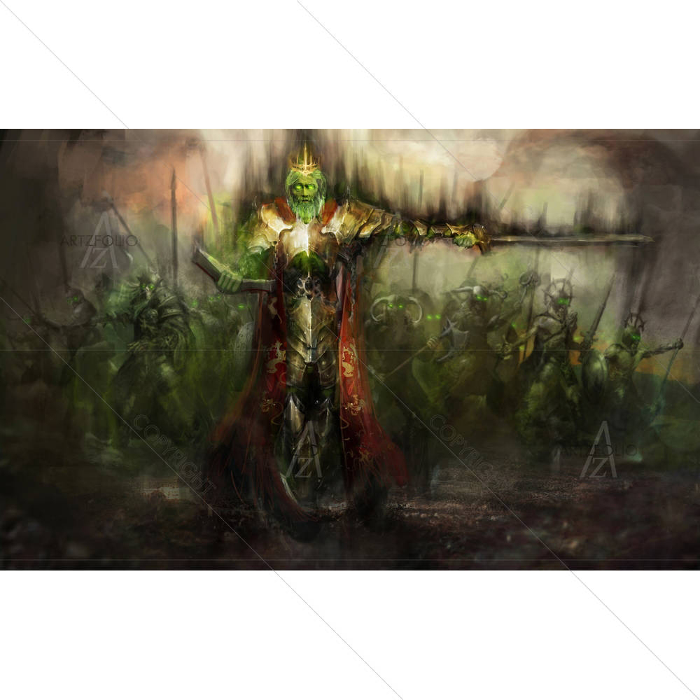 Death King Leading His Army — Fantasy custom art by ArtzFolio