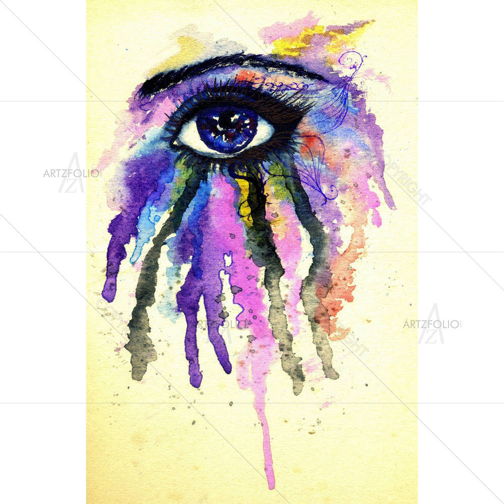 Abstractive Eye Splashing D4 — Abstract custom art by ArtzFolio