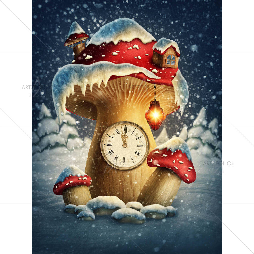 Fantasy Mushroom House — custom-size art design 5003877