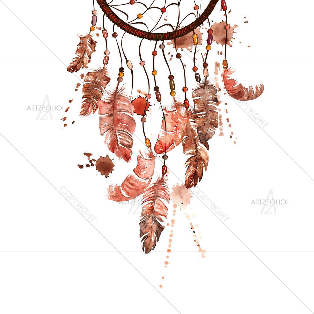 Ethnic American Indians Dreamcatcher — custom-size art design 5003892