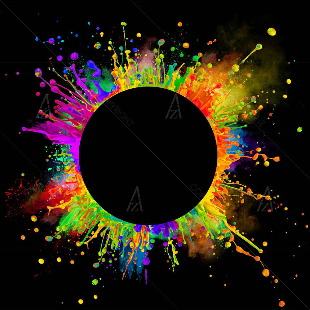 Colored Splashes D2 — custom-size art design 5003896