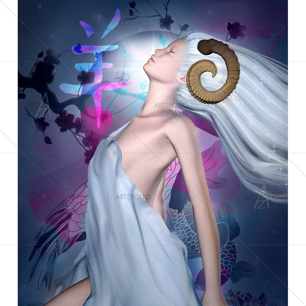 Zodiac Series Age Of Goat — custom-size art design 5003898