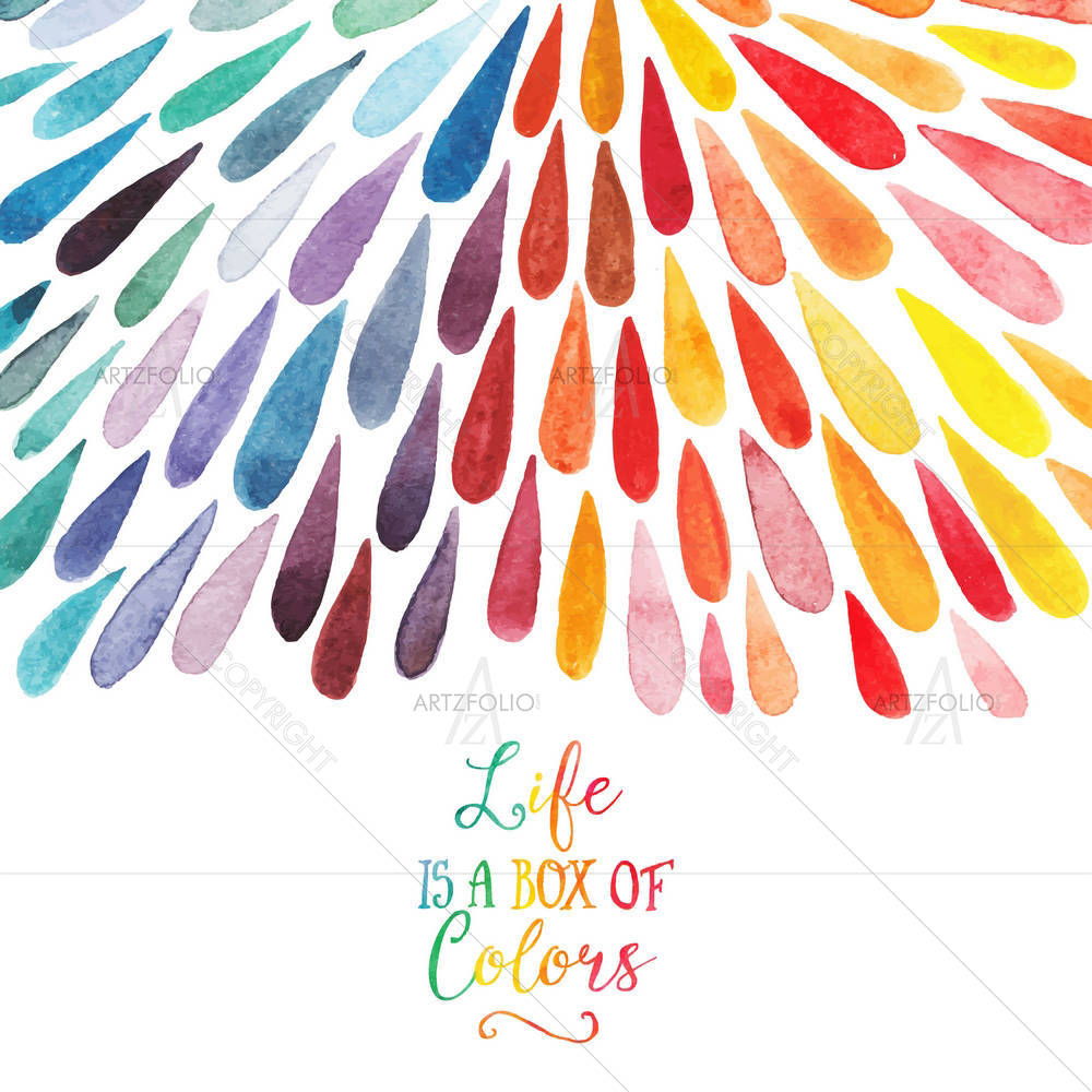 Splash Watercolor Drops — custom-size art design 5003901