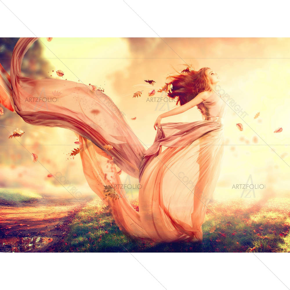 Autumn Fantasy Girl — Landscapes custom art by ArtzFolio