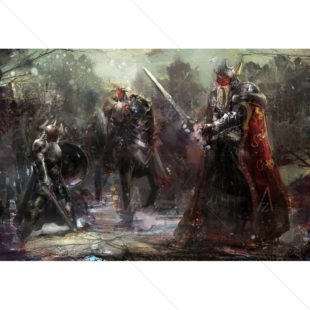 3 Soldiers In Forest — custom-size art design 5003930
