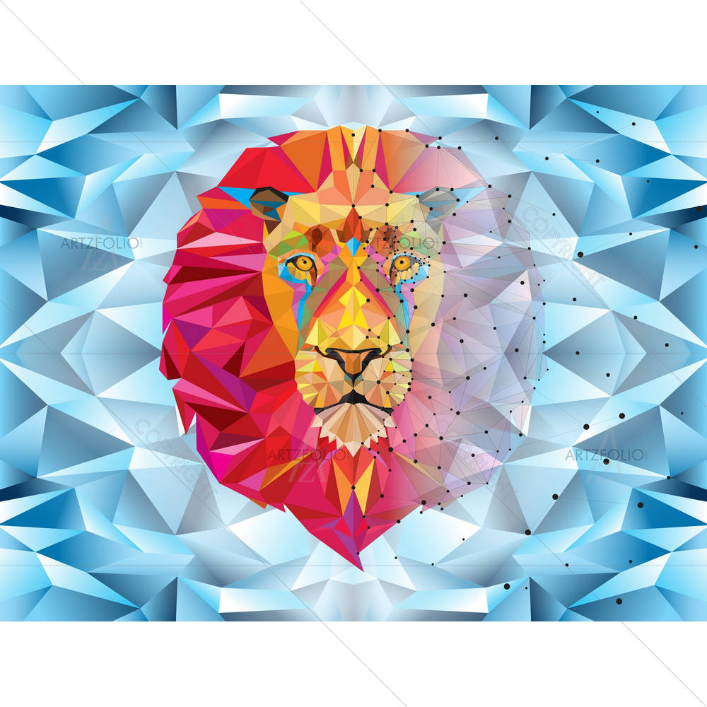 Lion Portrait D1 — custom-size art design 5003932