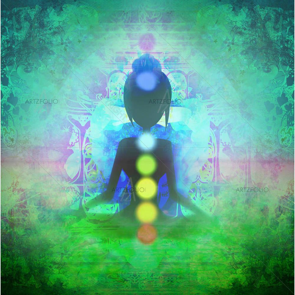 Yoga Lotus Pose D9 — custom-size art design 5003941