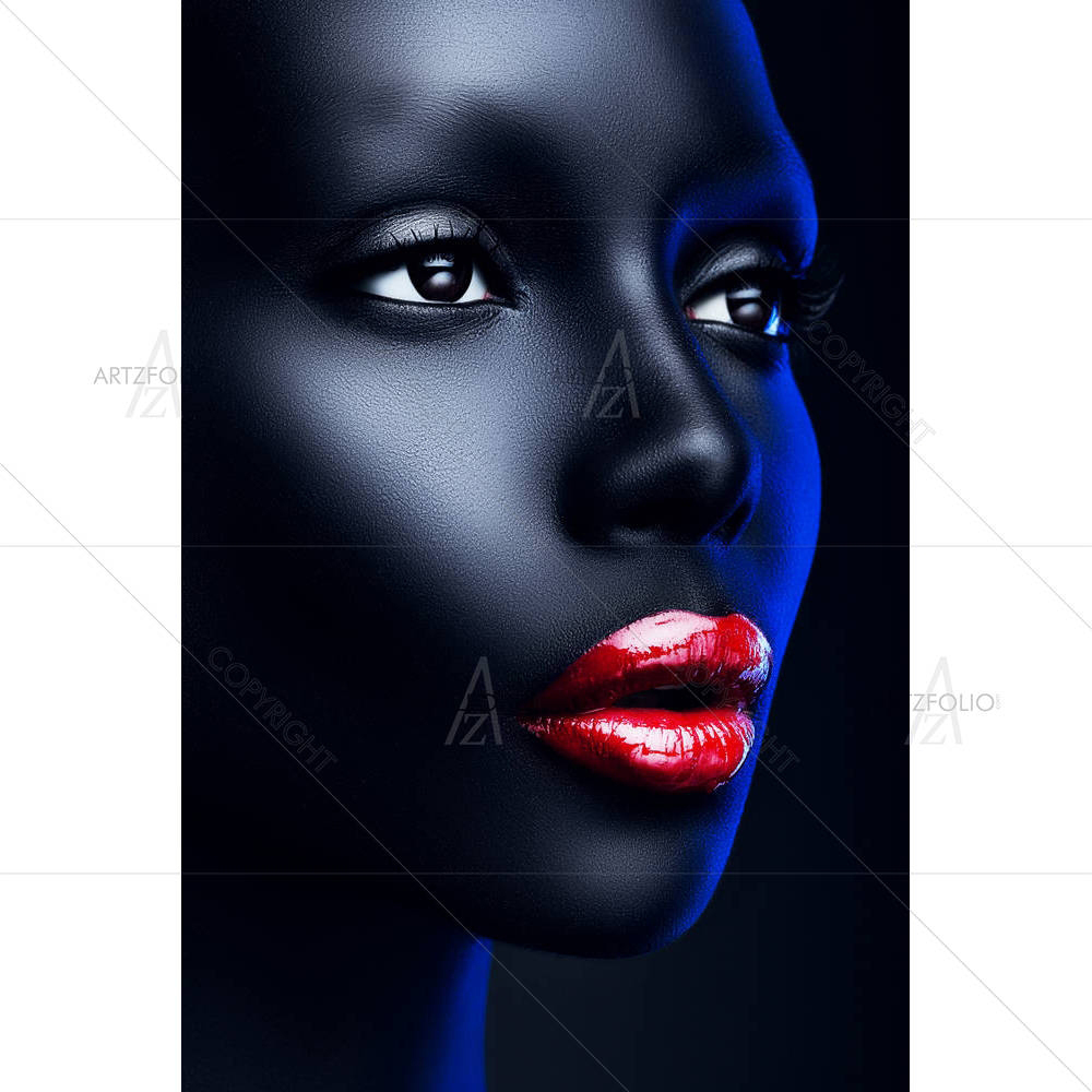 Woman With Red Lips D1 — custom-size art design 5003944