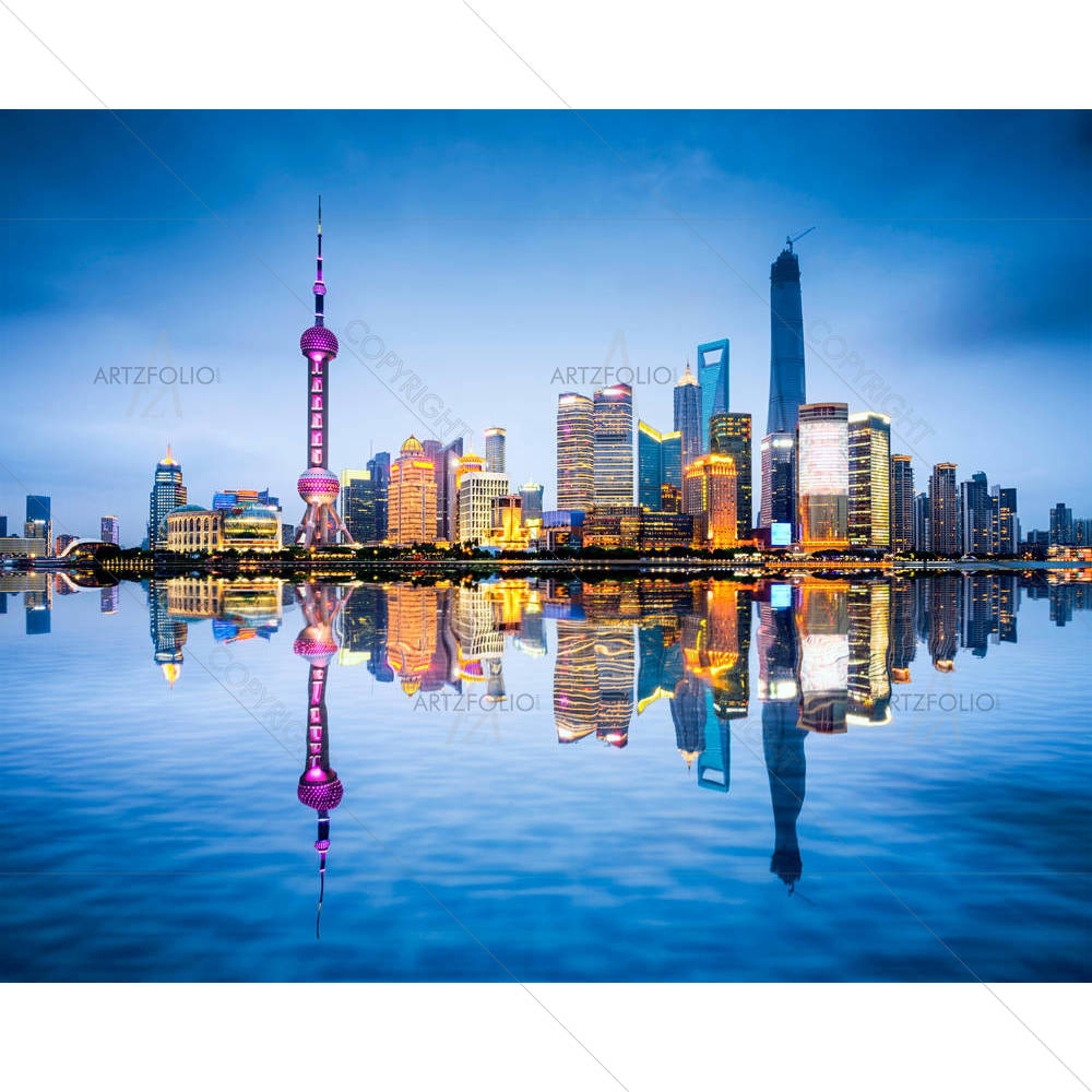 Shanghai City Skyline Of Pudong District, China D1 — custom-size art design 5003950